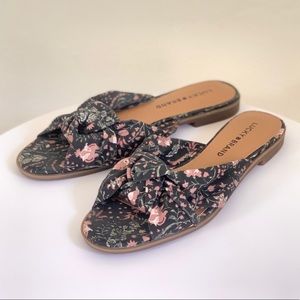 Lucky Brand Floral Genrid Knot Slip-on / Slide Sandal